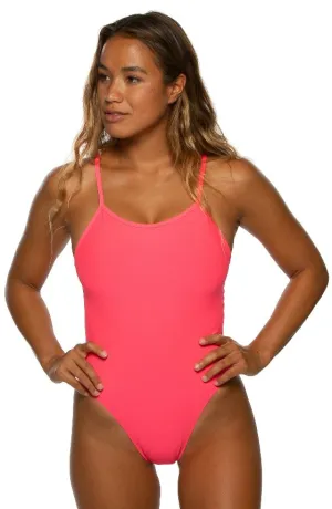 JOLYN Jackson Swim Onesie - Hot Pink