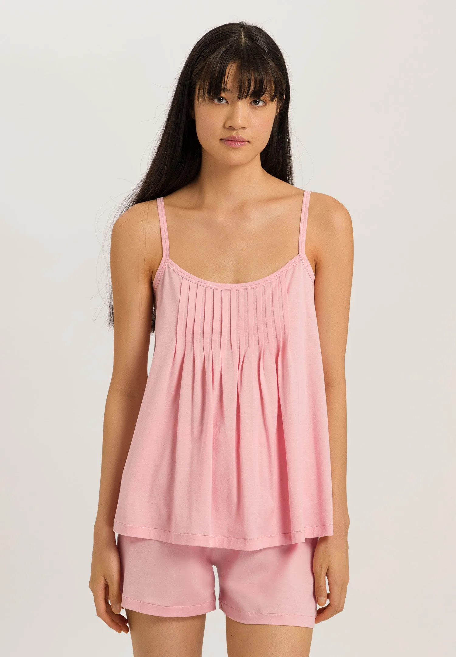 Juliet Spaghetti Strap Pleated Pajama Set | Coral Pink 77705-2349