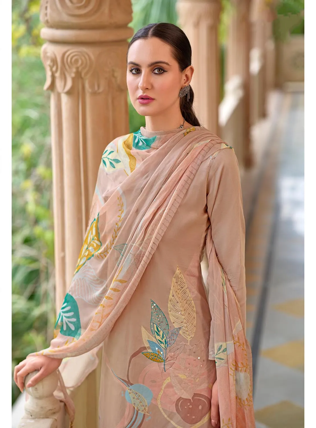 Kilory Unstitched Cotton Salwar Suit Dress Material with Hand Work