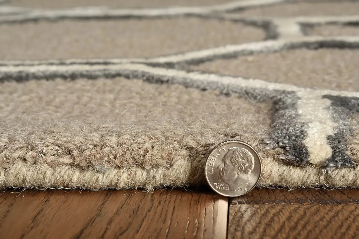 Libby Langdon Upton 4305 Mocha/Ink Asian Trellis Area Rug