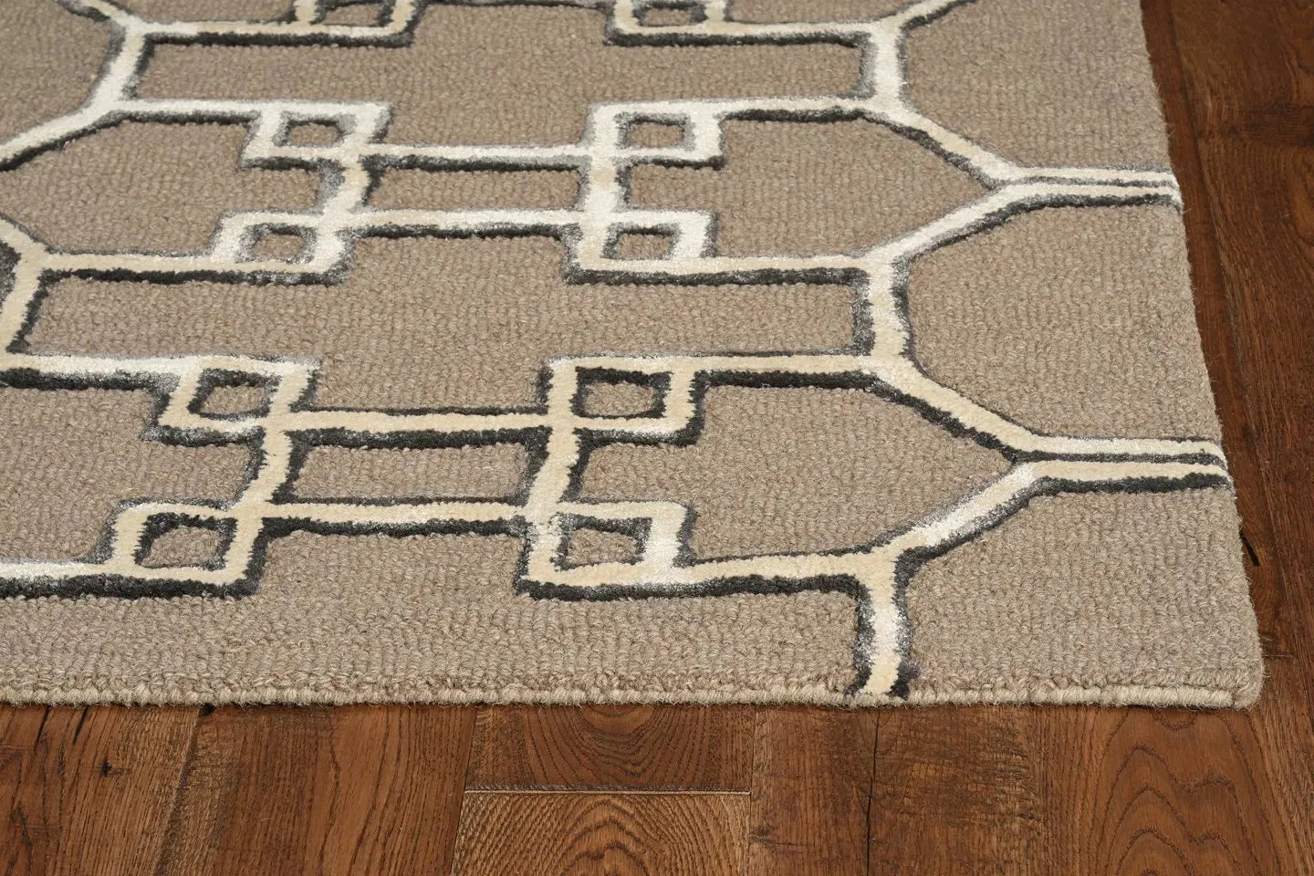 Libby Langdon Upton 4305 Mocha/Ink Asian Trellis Area Rug