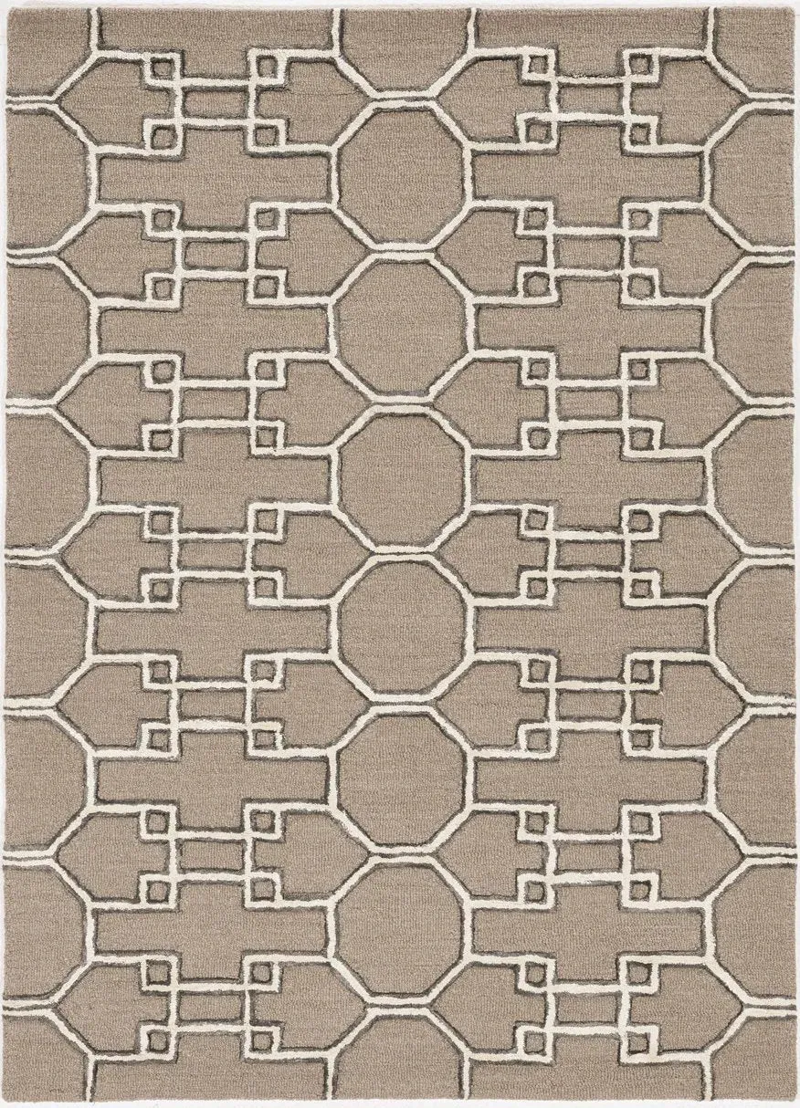 Libby Langdon Upton 4305 Mocha/Ink Asian Trellis Area Rug