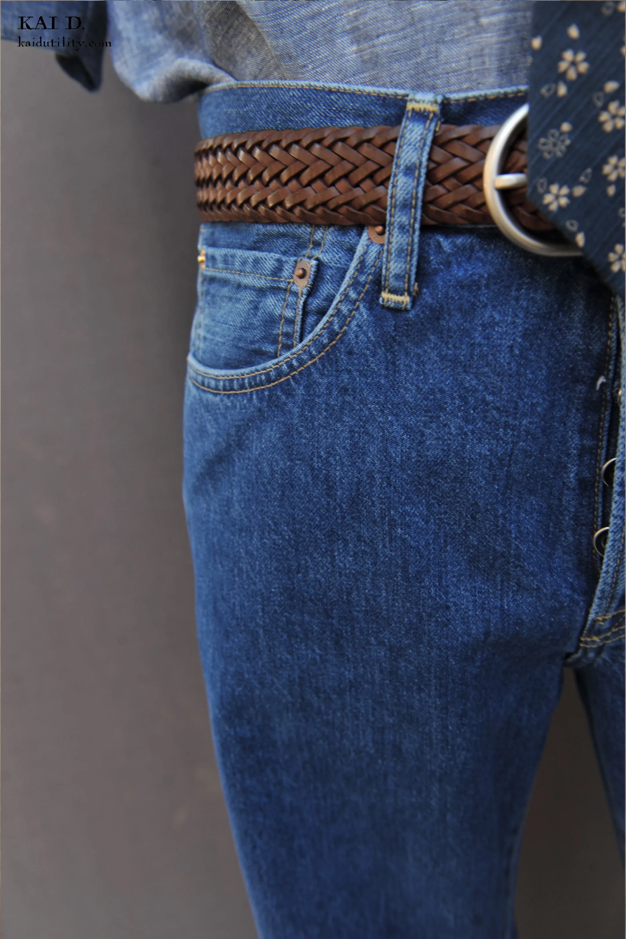 M6 Straight Fit Jeans - Medium Indigo - 32, 34, 35