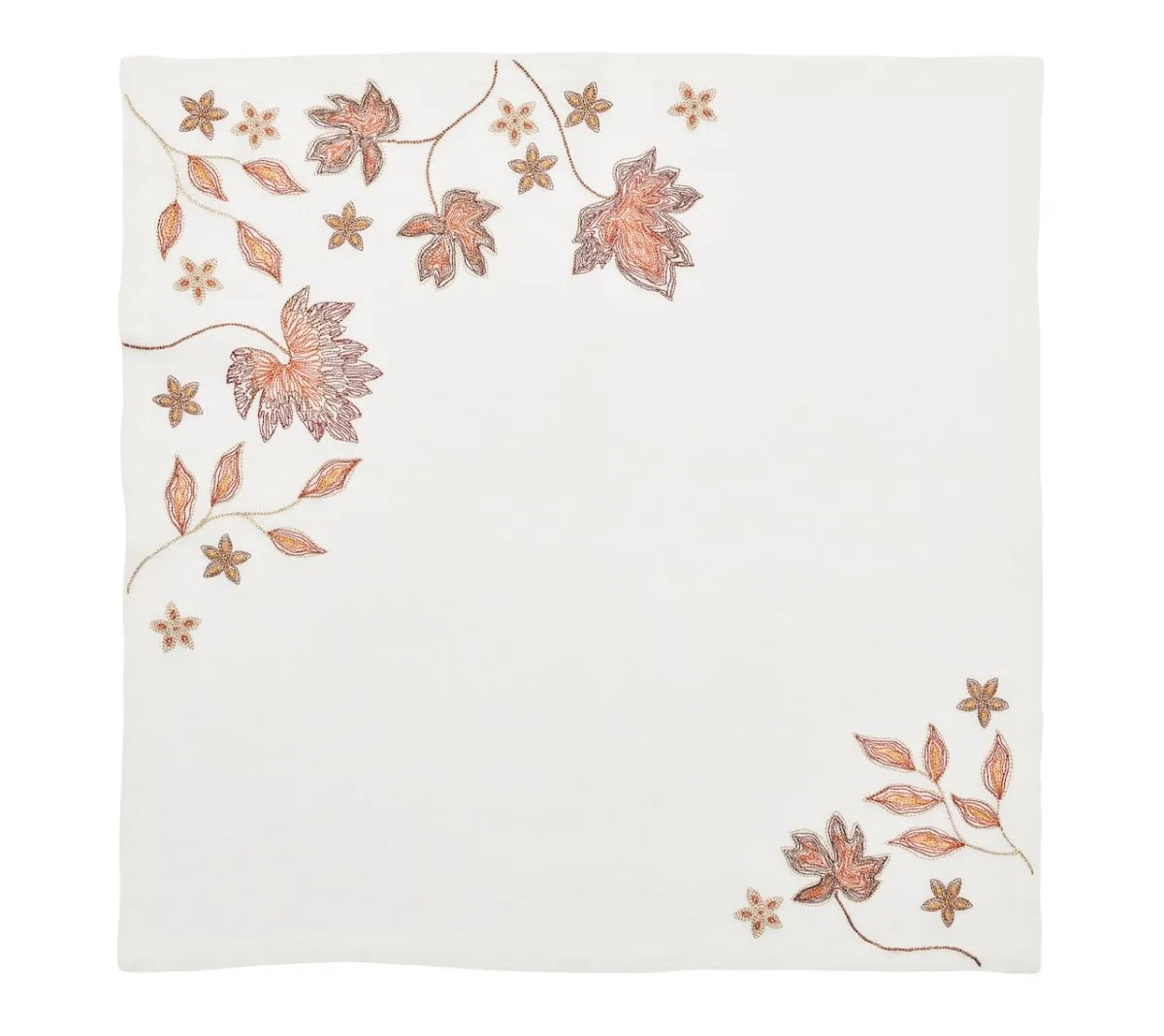 Maple Hues Napkin in White & Multi Set of 4 by Kim Seybert