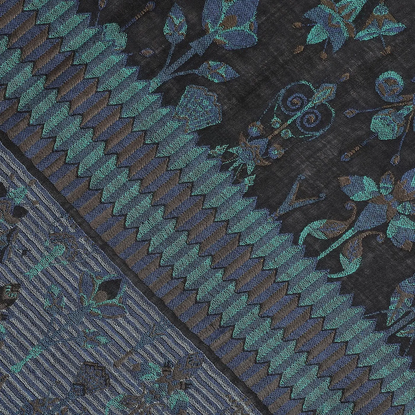 Mehzabeen Wool & Lurex Jacquard Stole