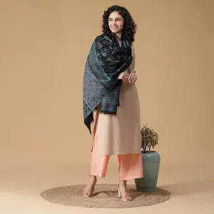 Mehzabeen Wool & Lurex Jacquard Stole