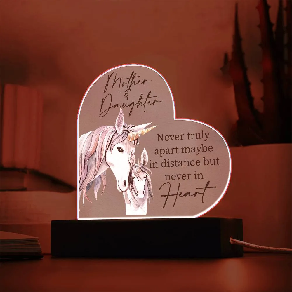 Mother and Daughter,  Horse, Heart Acrylic Plaque