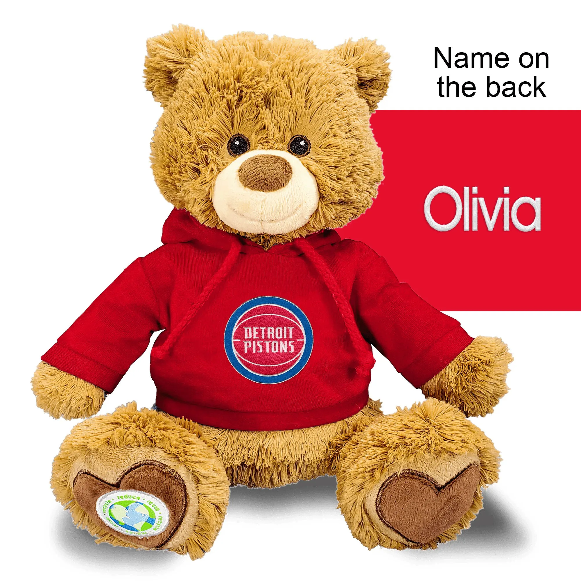 Personalized Detroit Pistons 10" Plush Bear 2
