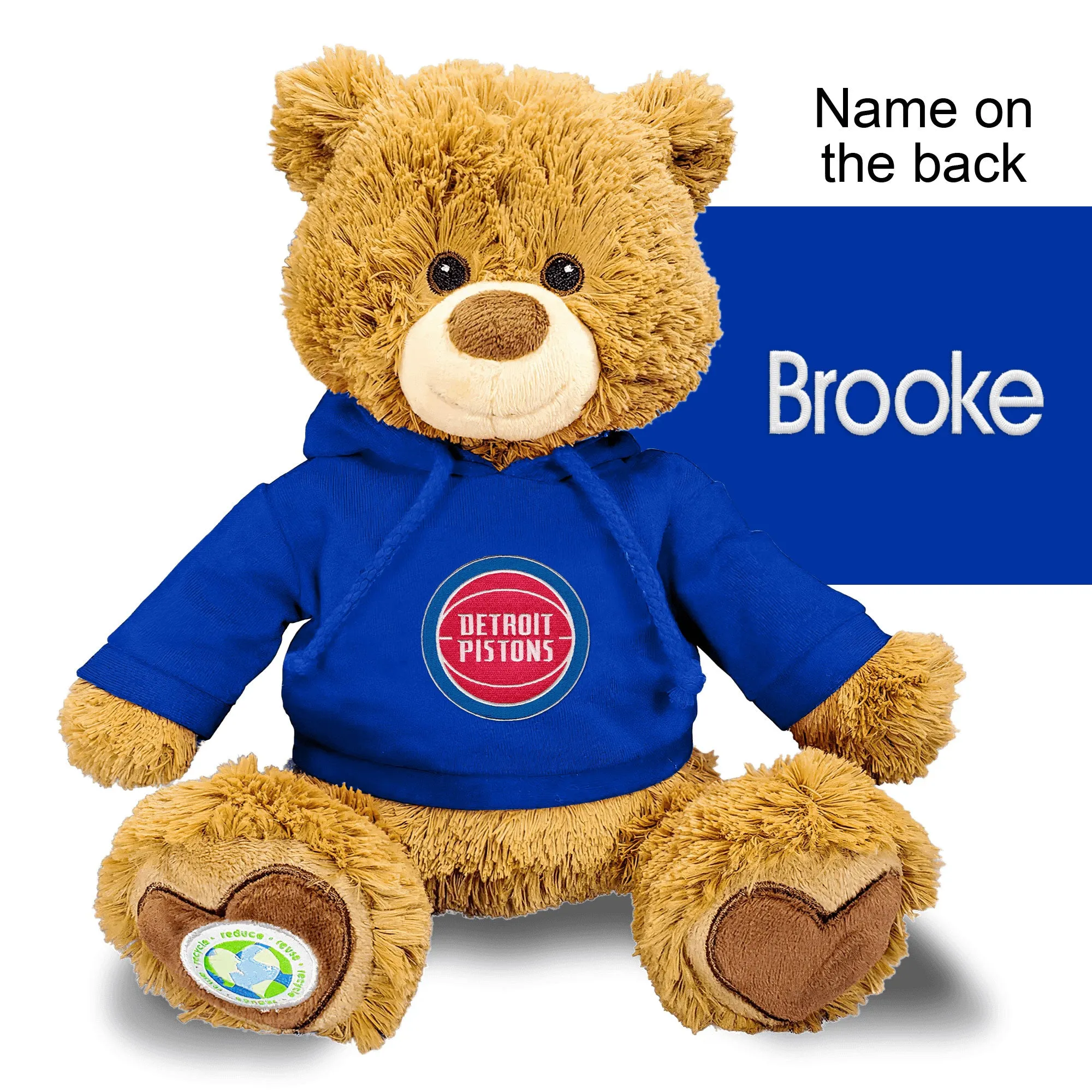 Personalized Detroit Pistons 10" Plush Bear 2