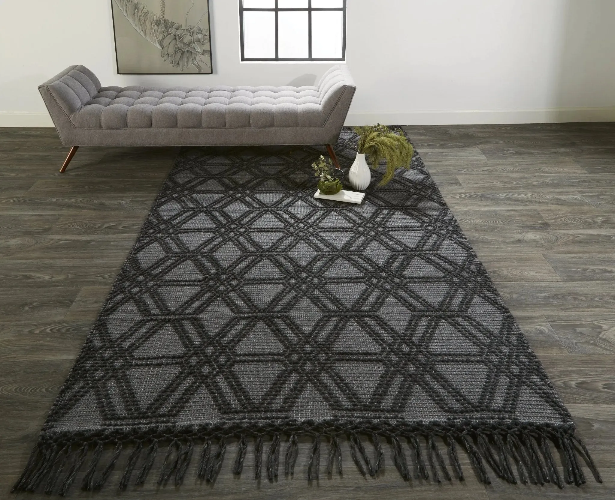 Phoenix 8820807F Gray/Black Rug