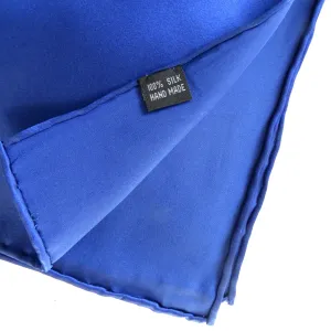 Pure Silk Navy Blue Pocket Square Handkerchief
