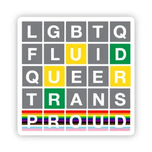 Queer Pride Wordle Sticker