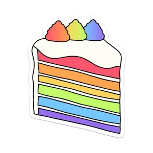 .Rainbow Pride Cake Sticker
