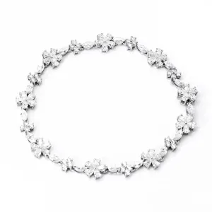 Ready Made | Florence Ornate Moissanite Tennis Bracelet in 18K White Gold