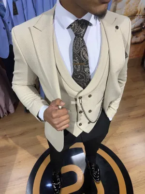 Santorini - Beige 3 Piece Suit