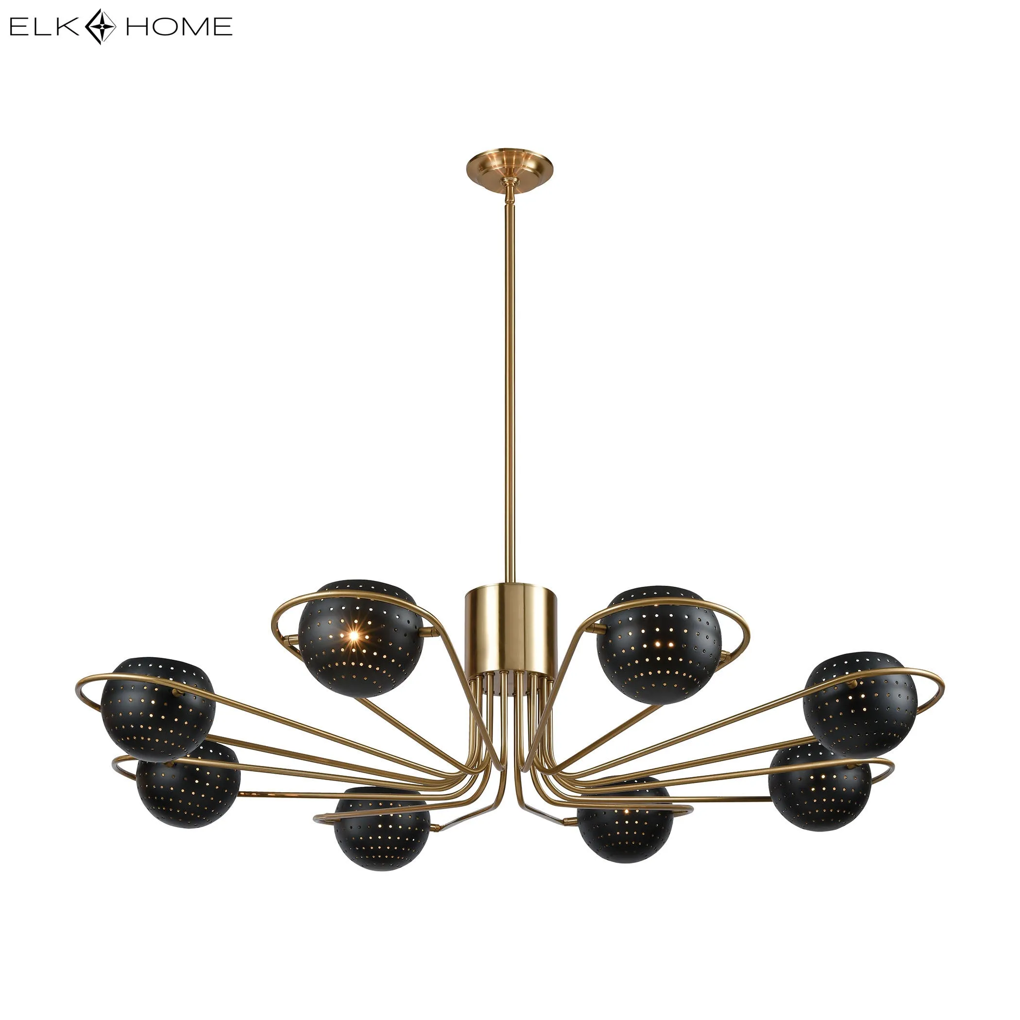 Scarab 47" 8 Light Chandelier in Aged Brass