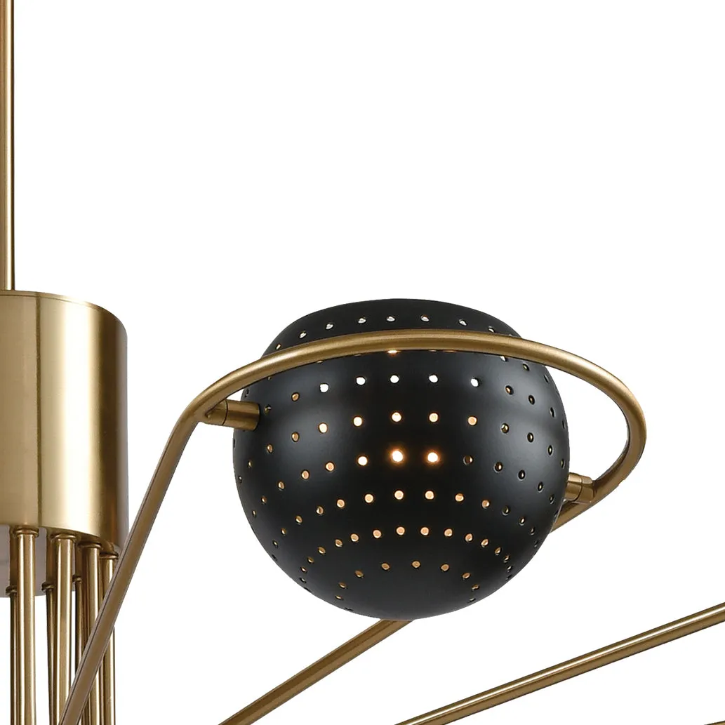 Scarab 47" 8 Light Chandelier in Aged Brass