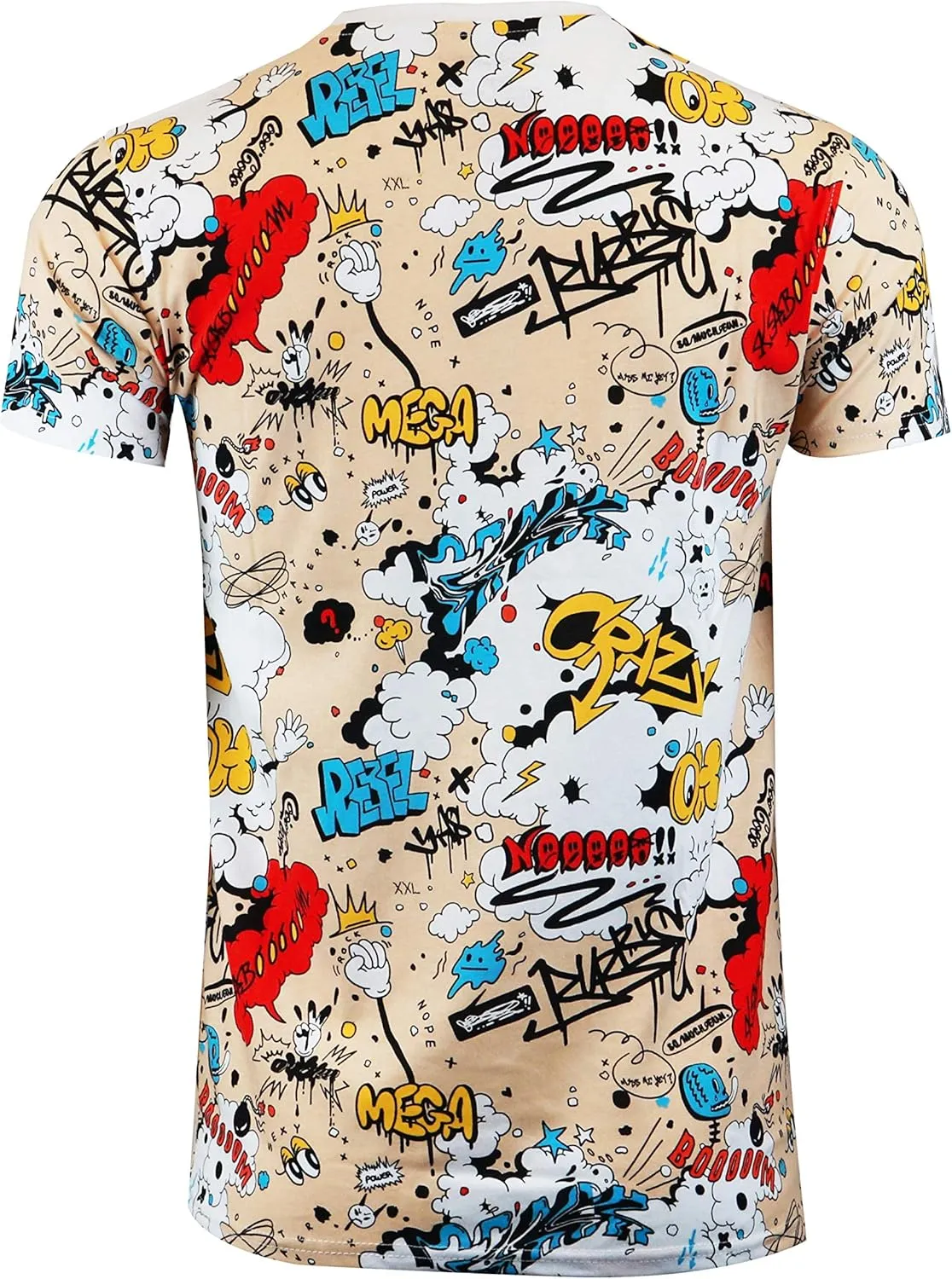 Screenshotbrand Mens Hipster Hip-Hop Urban Tees - NYC Street Fashion Graffiti Animation Print T-Shirt