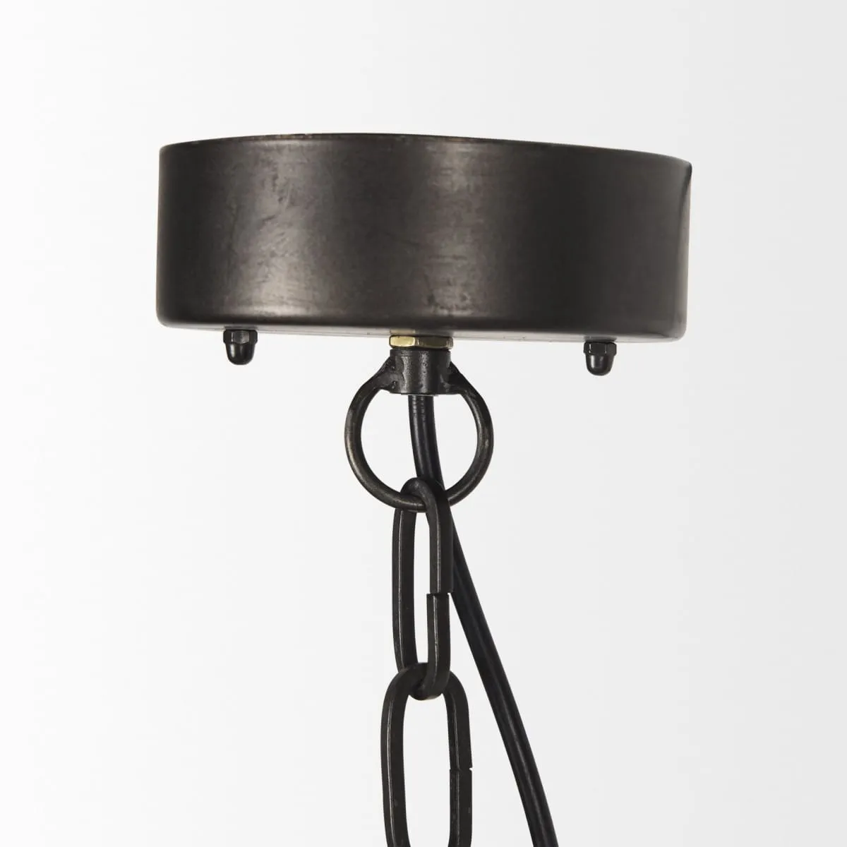 Selma Chandelier Black Wood | Black Metal