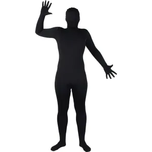Skinz Black Lycra Stretch Spandex Complete Body Suit Halloween Costume