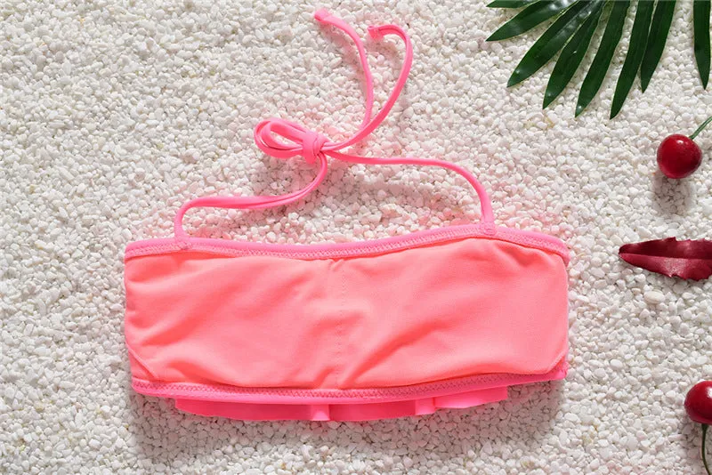Swimsuit European  Embroidery Children's Split Bikini swimwear
