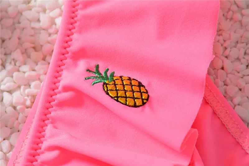 Swimsuit European  Embroidery Children's Split Bikini swimwear