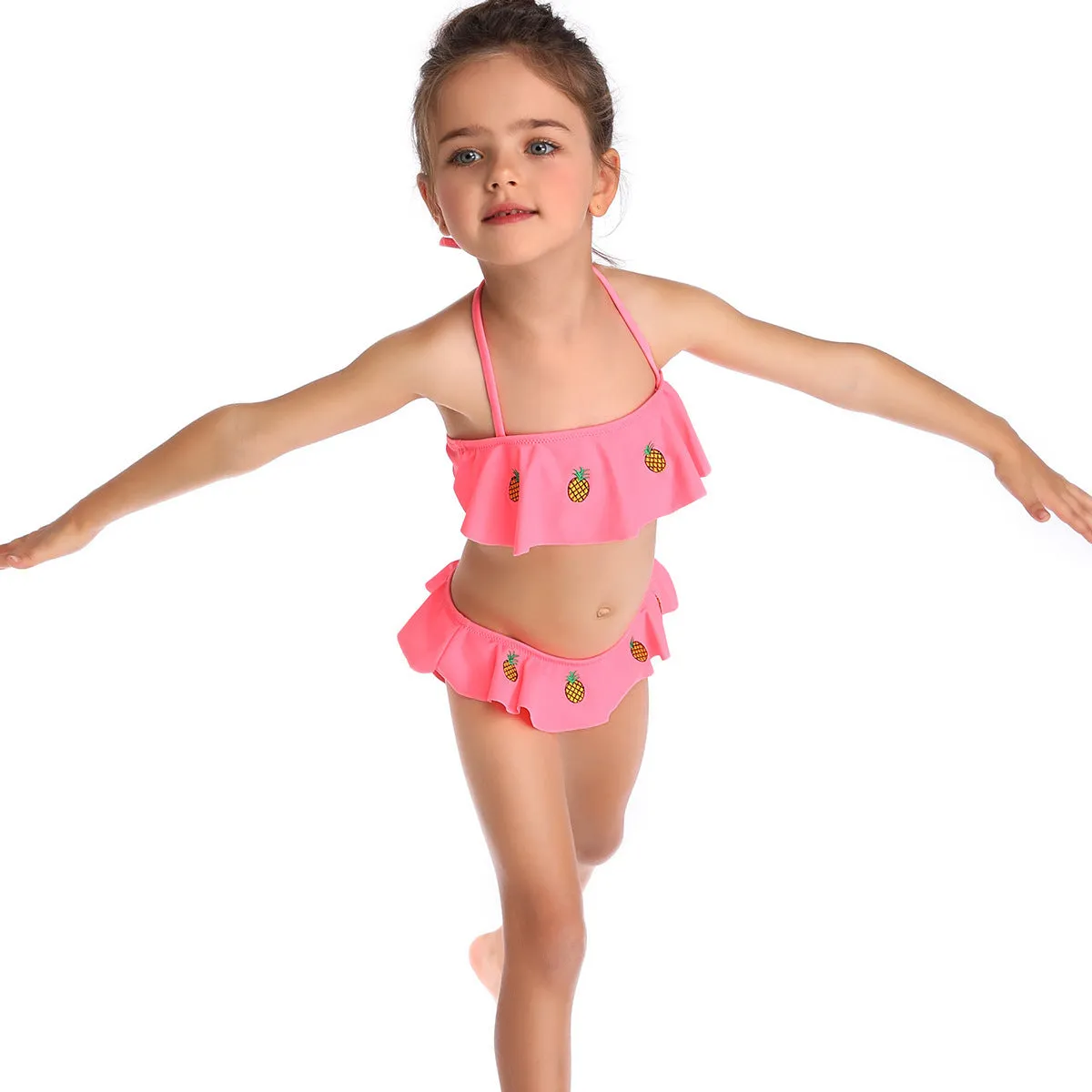 Swimsuit European  Embroidery Children's Split Bikini swimwear