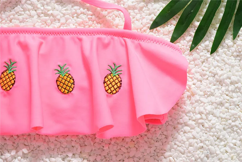 Swimsuit European  Embroidery Children's Split Bikini swimwear