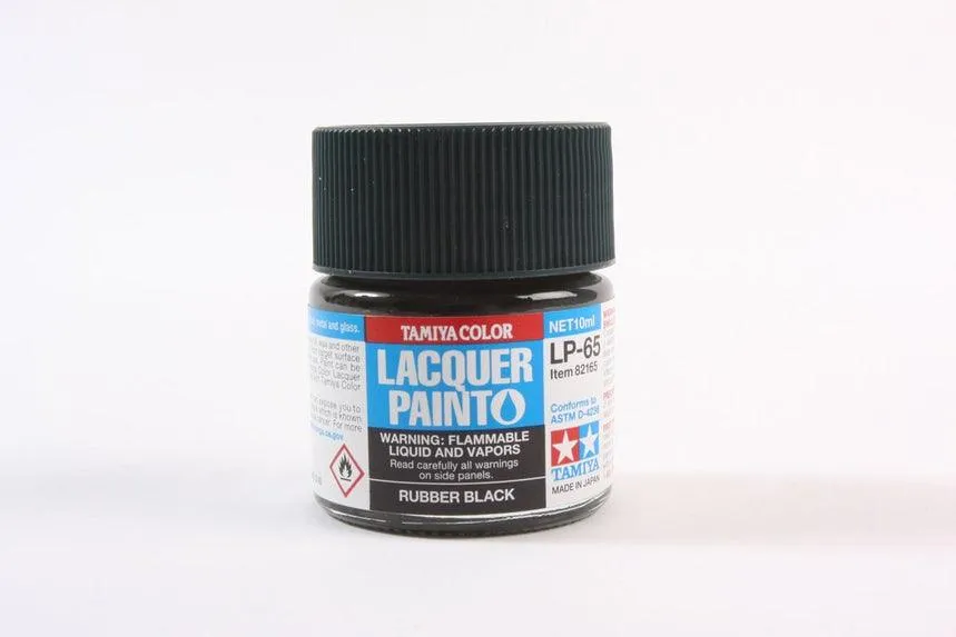 Tamiya 82165 LP-65 Rubber Black Lacquer Paint 10ml TAM82165