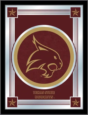 Texas State Bobcats Holland Bar Stool Co. Collector Red Logo Mirror (17" x 22")