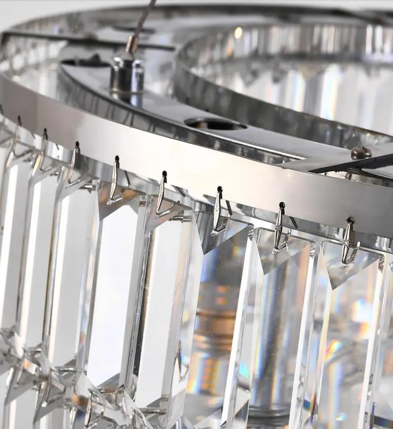 Tuxedo Crystal Chandelier - Round