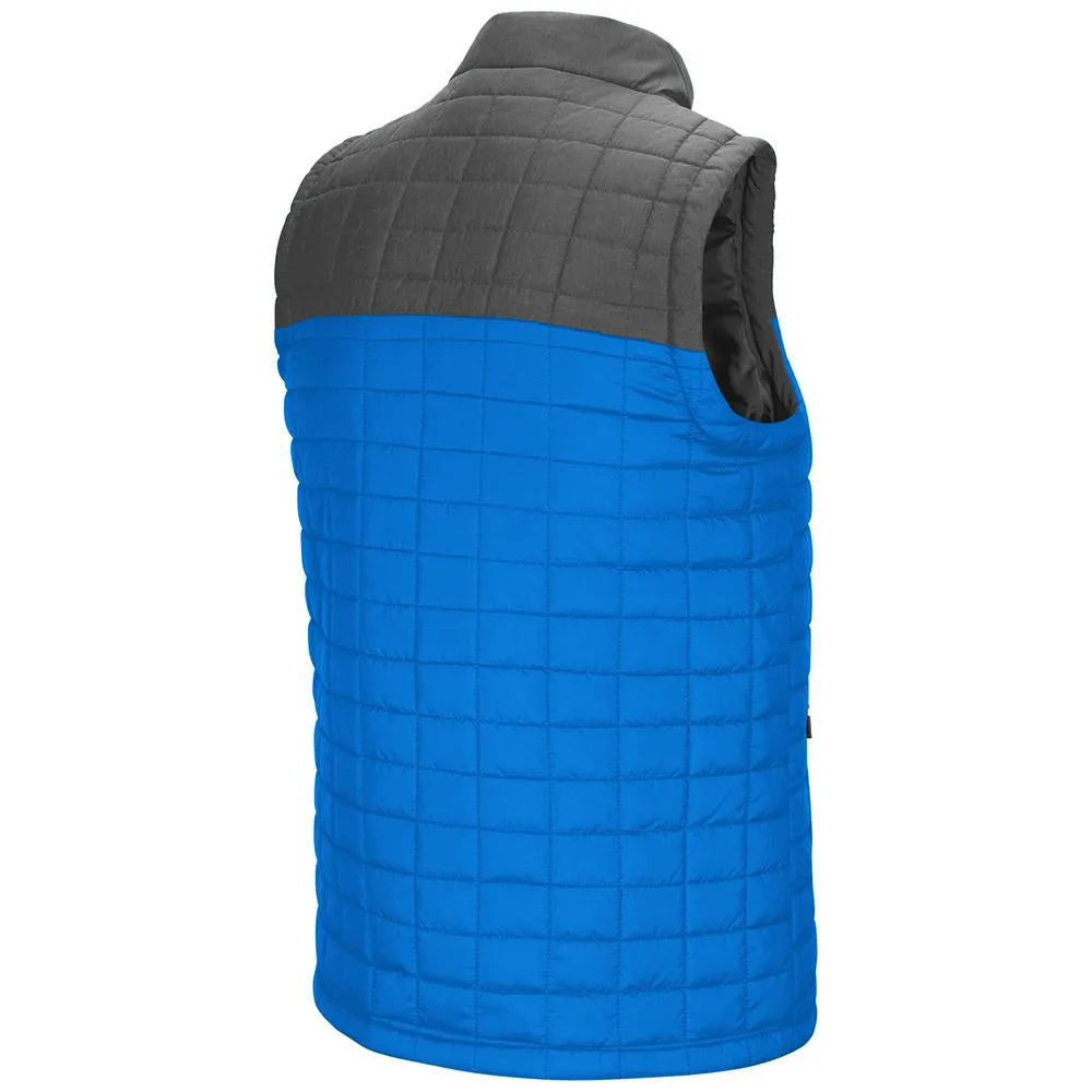 UCLA Bruins Colosseum Amplitude Puff Full Zip 2 Tone Blue Gray Vest
