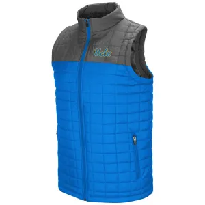 UCLA Bruins Colosseum Amplitude Puff Full Zip 2 Tone Blue Gray Vest