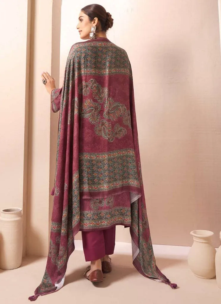 Unstitched Pashmina Winter Suit Dress Materials for Women