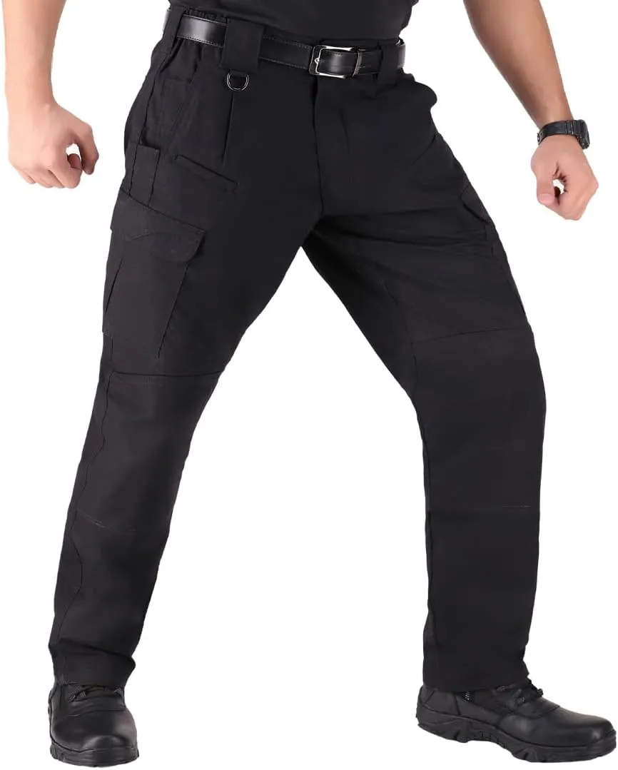 WHITEDUCK Men's Tactical Pants Ripstop Stretch Water Resistant with 13 Pockets Cargo Work Pants- Military Hiking Outdoor