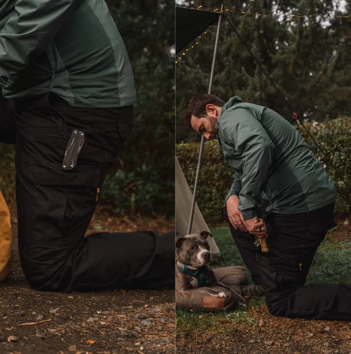 WHITEDUCK Men's Tactical Pants Ripstop Stretch Water Resistant with 13 Pockets Cargo Work Pants- Military Hiking Outdoor