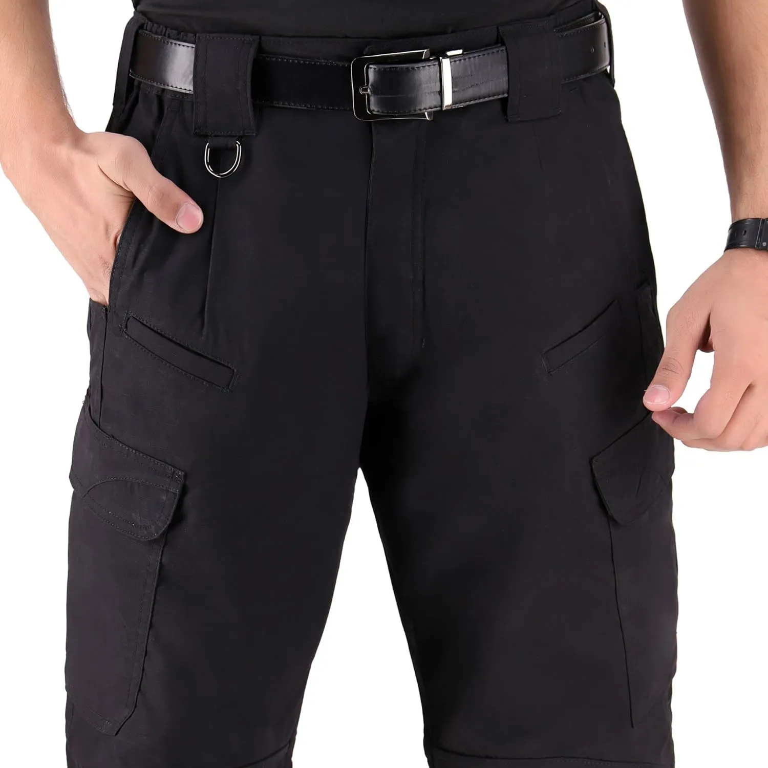 WHITEDUCK Men's Tactical Pants Ripstop Stretch Water Resistant with 13 Pockets Cargo Work Pants- Military Hiking Outdoor