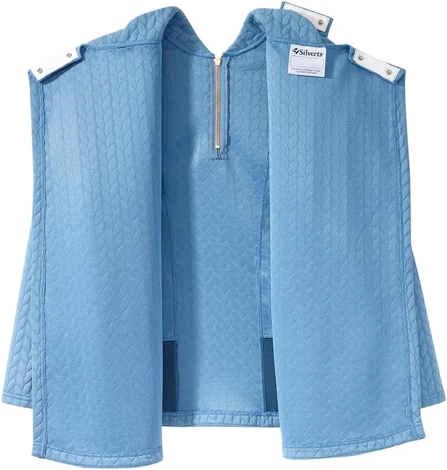 Womens Easy Dressing Open Back Adaptive Half Zip Tracksuit Top