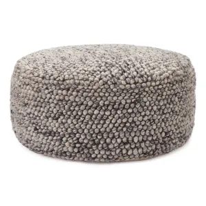 Wool Pouffe Ravi [Off-white/Grey]
